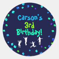 Trampoline or Bounce Party Cupcake Topper