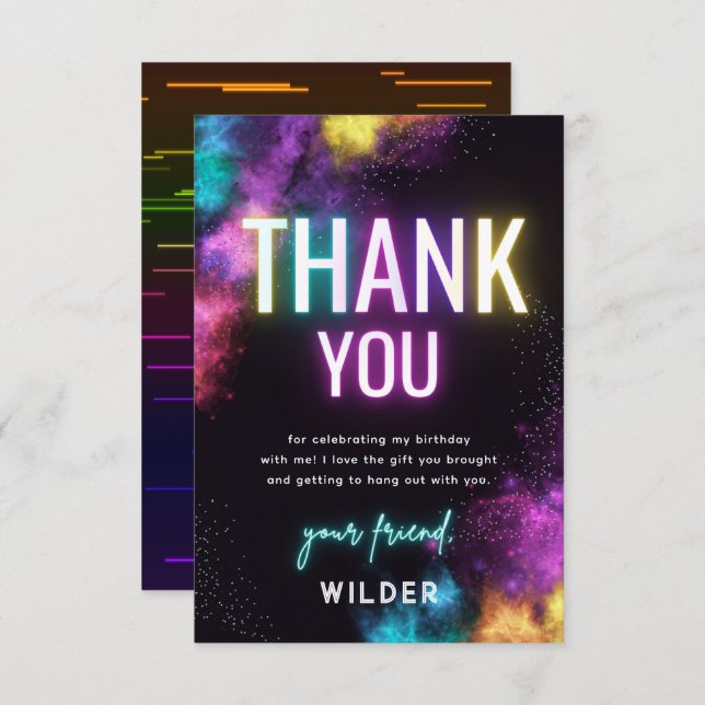 Trampoline Party Thank You Card (Front/Back)