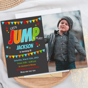 Trampoline Party Theme for Kids Invitation