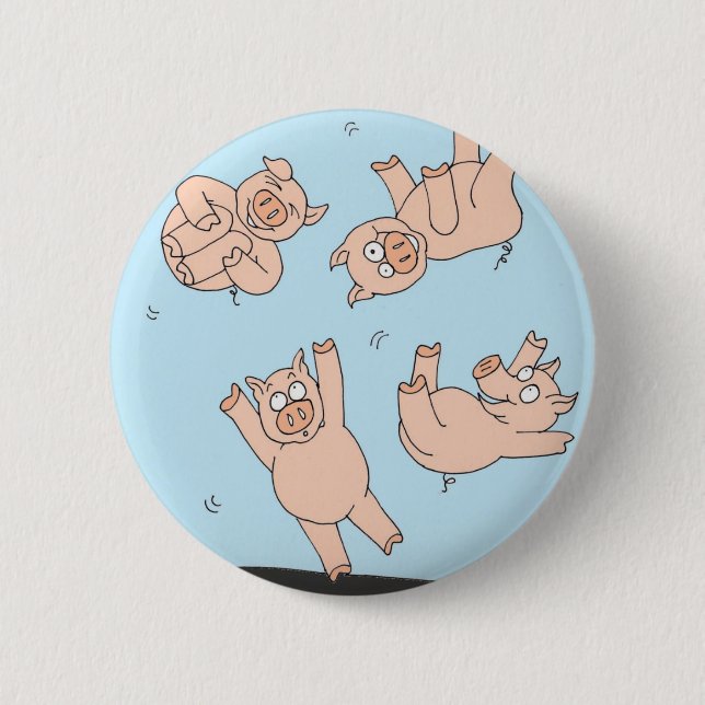 Trampoline Pigs 2 Inch Round Button (Front)