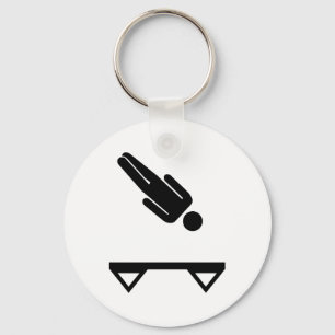 Trampoline trampolining keychain