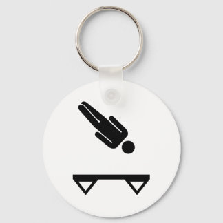 Trampoline trampolining keychain
