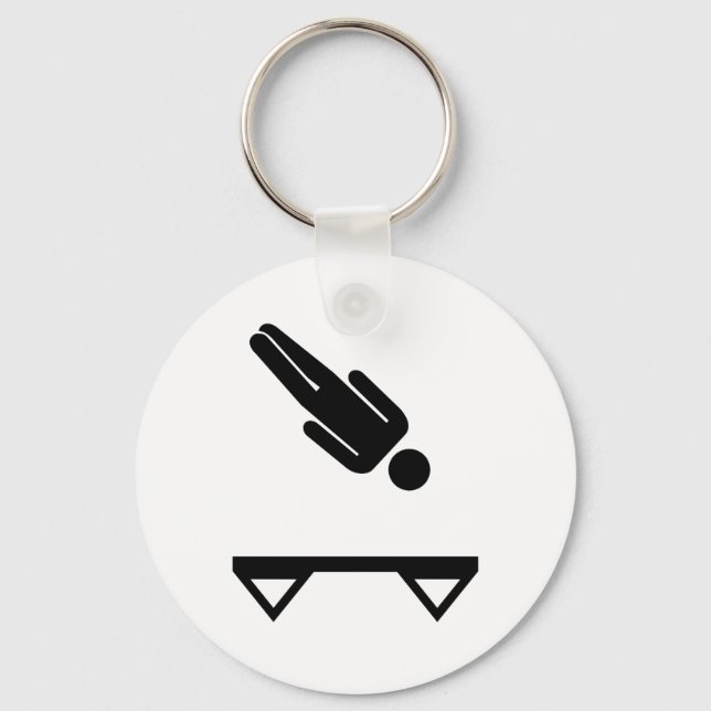 Trampoline trampolining keychain (Front)