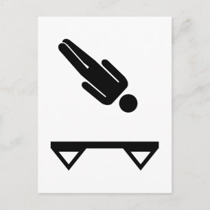 Trampoline trampolining postcard