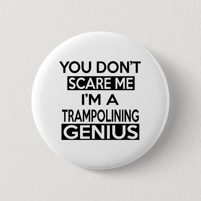 TRAMPOLINING GENIUS DESIGNS 2 INCH ROUND BUTTON (Front)