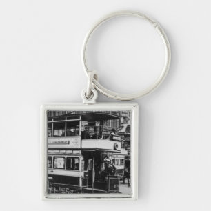 Trams in Manchester, c.1900 Keychain