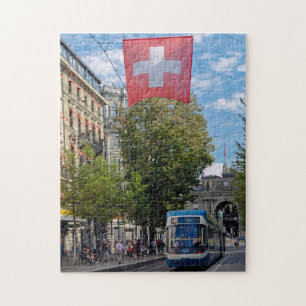 Tramway de Zurich Suisse Jigsaw Puzzle