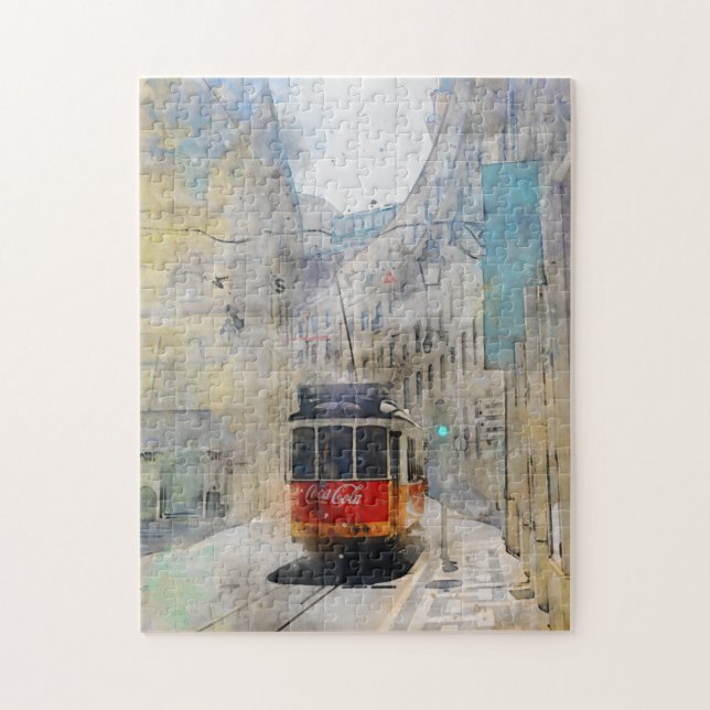Tramway- Lisbonne, Portugal Puzzle (Vertical)