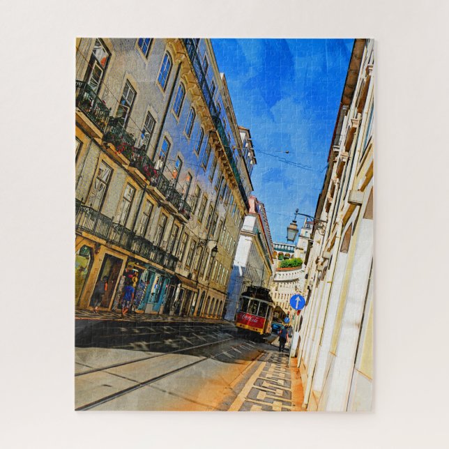 Tramway- Lisbonne, Portugal Puzzle (Vertical)