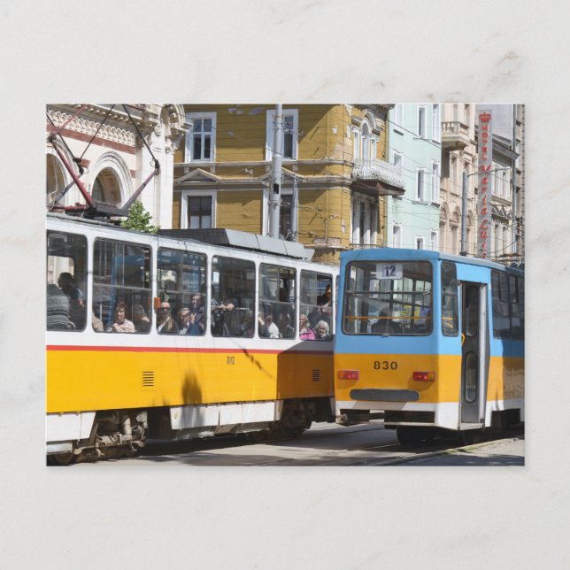 Tramways de Sofia, Bulgarie Carte postale (Devant)
