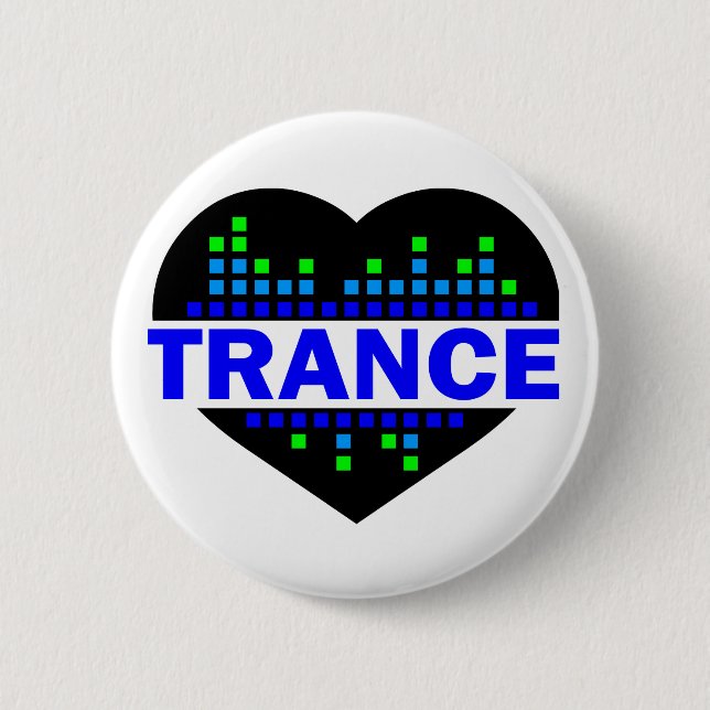 Trance Heart design 2 Inch Round Button (Front)