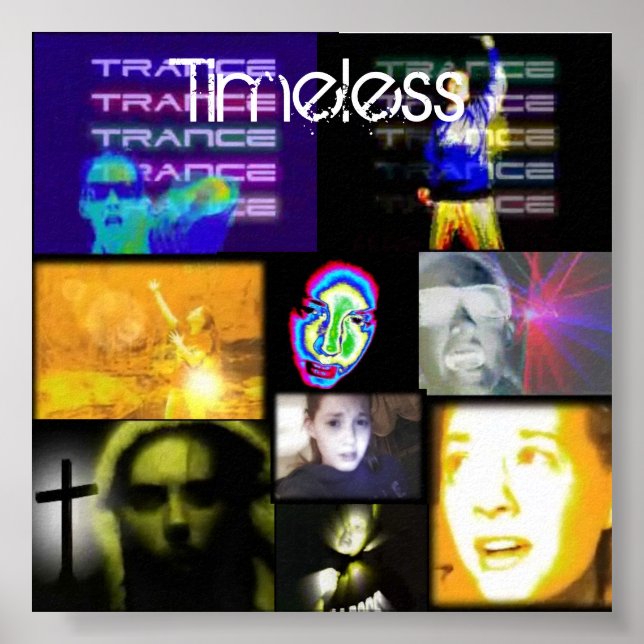 trance, lights, dancing, trippy poster (Front)