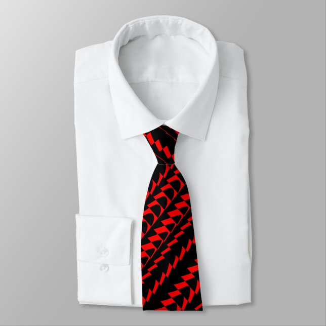 Trance Party - Black and Red Tie (Tied)