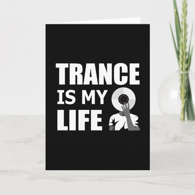 Trance Techno Music Rave DJ House Dance Gift Idea Card (Front)