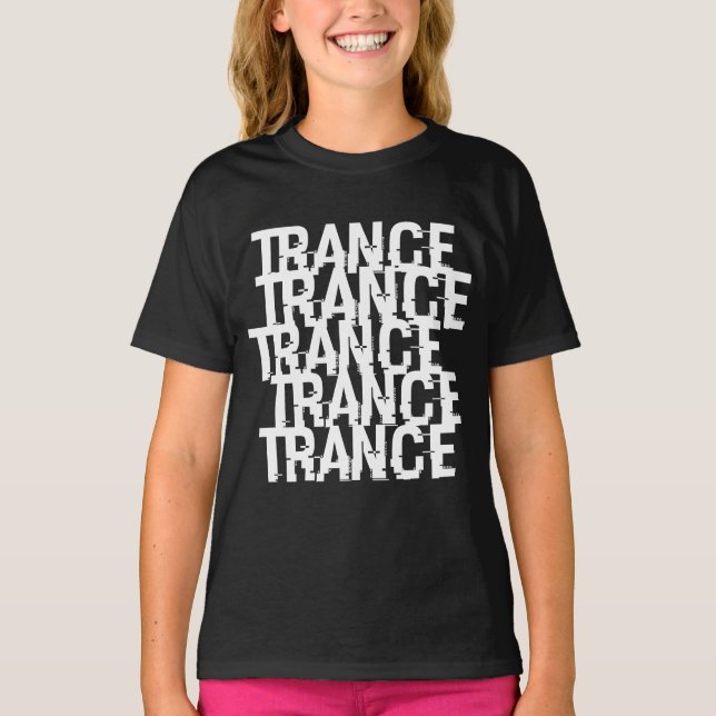 Trance Typographic Pattern T-Shirt (Front)