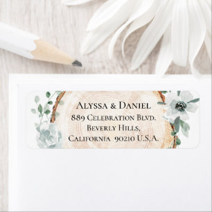 Tranche de bois rustique Eucalyptus Mariage person