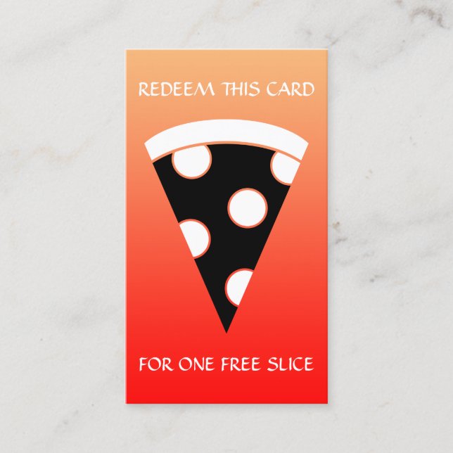tranche libre de coupon à pizza (Devant)