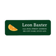 tranche orange sur vert foncé