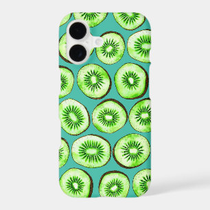 Tranches de kiwi sur turquoise