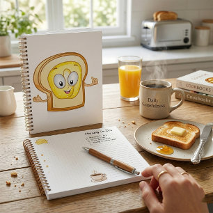 Tranches de pain beurré Kawaii Toast Happy