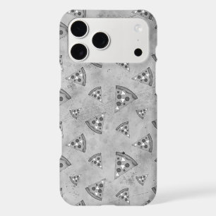 Tranches de pizza cool motif noir blanc gris vinta