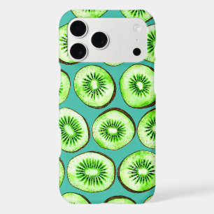 Tranches Kiwi sur turquoise
