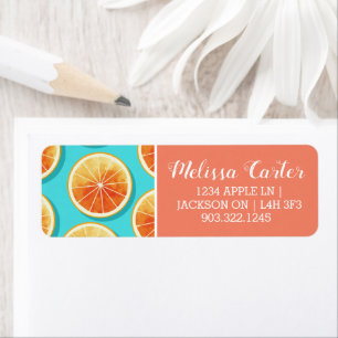 Tranches orange sur bleu