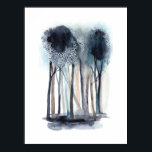 Tranquil Abstract Trees<br><div class="desc">A stunning watercolor print featuring trees in an abstract style, brought to you by World Art Group. An impressionist design set in colourful hues that transforms this natural landscape into a vintage taste true work of art. A cool painting, perfect for your home or office that will inspire the greatness...</div>