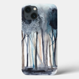 Tranquil Abstract Trees iPhone 13 Case