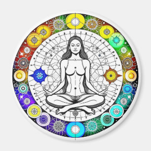 Tranquil and Serene Peaceful Meditation Magnet