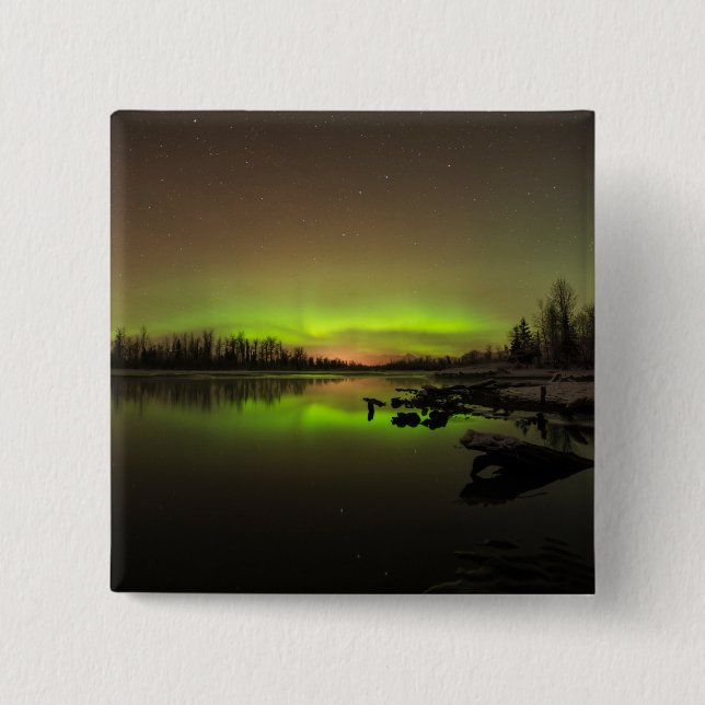 Tranquil Aurora 2 Inch Square Button (Front)