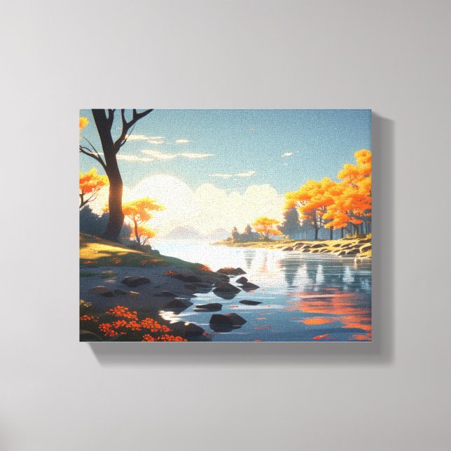 Tranquil Autumn Landscape Canvas Print (Front)
