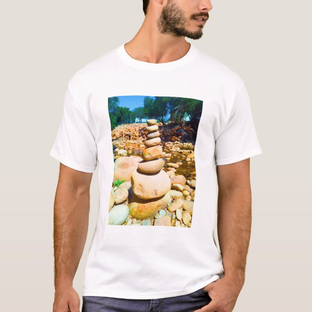 Tranquil Balancing Rocks T-Shirt (Front)