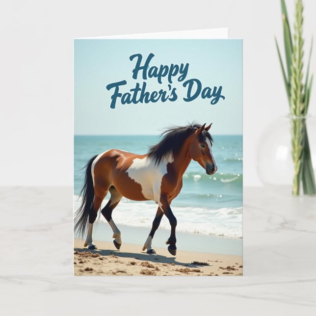 Tranquil Beach Fathers Day Card (Front)