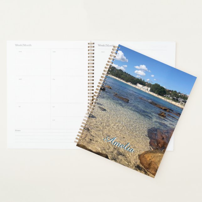 Tranquil Beach Name Spiral Planner (Display)