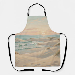Tranquil Beach Sunset Dunes Ocean Waves Coastal  Apron