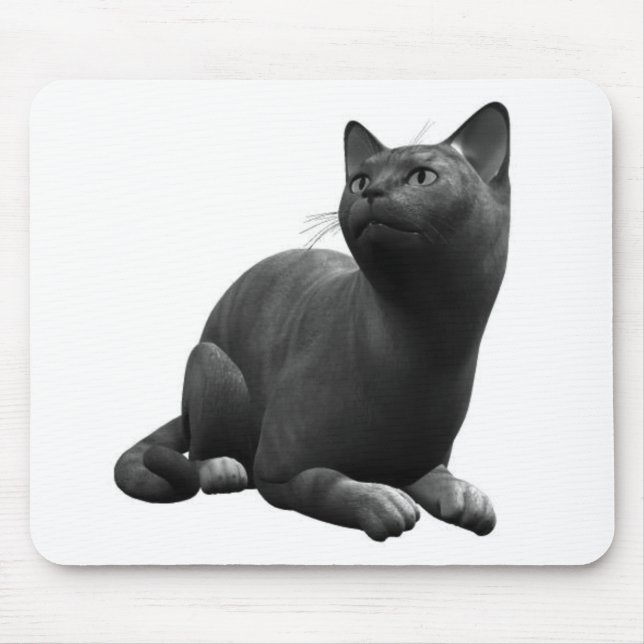 Tranquil Black Cat Mouse Pad (Front)
