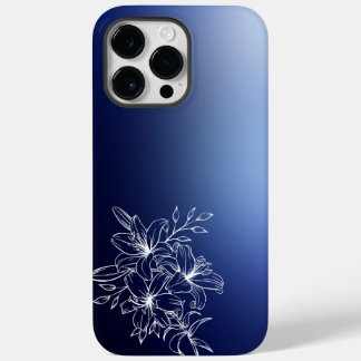 Tranquil Blooms: White Lily and Leaves Case-Mate iPhone 14 Pro Max Case