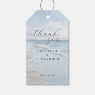 Tranquil Blue Beach Waves Gift Tags