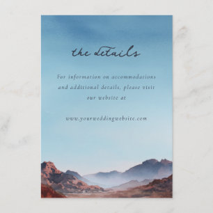 Tranquil Blue Watercolor Mountain Landscape Enclosure Card