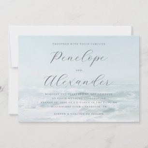 Tranquil Blue Wave Elegancy Invitation
