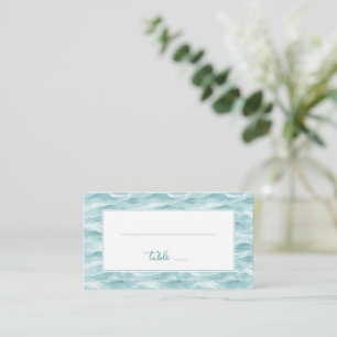 Tranquil Blue Wave Place Card