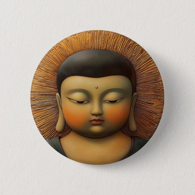 Tranquil Buddha  2 Inch Round Button (Front)
