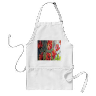 Tranquil Buds Blowing In The Wind Painting Standard Apron