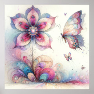 Tranquil Butterfly Poster