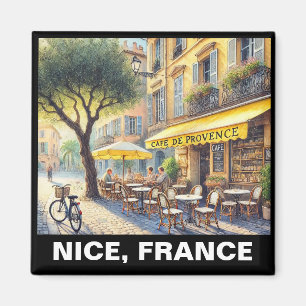 Tranquil Cafe in Nice France Mug Magnet