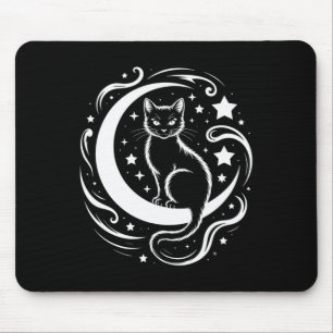 Tranquil Cat Lotus Flower Yoga Mindfulness Tee _1  Mouse Pad
