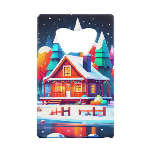 Tranquil Christmas Credit Card Bottle Opener