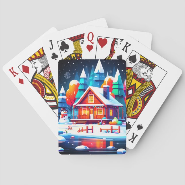 Tranquil Christmas Playing Cards (Back)
