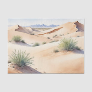 Tranquil Desert Landscape with Soft Dunes Tissue Paper